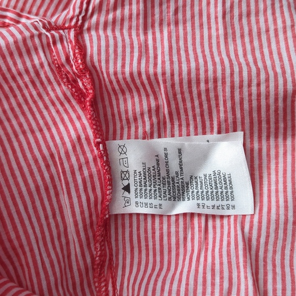 H&M stripes Peplum blouse Size 4 ♥️ red and white 🤍 - Picture 7 of 7